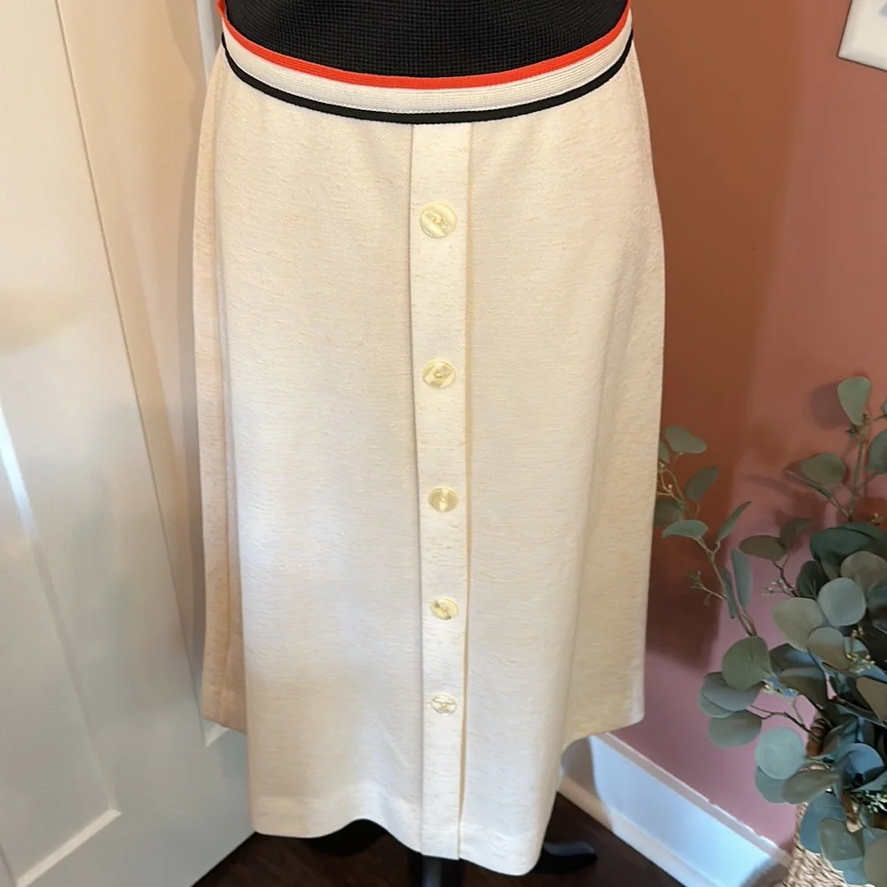 Vintage Bleeker Street polyester blend back zipper 10 capped sleeve knit dress - Picture 3 of 16